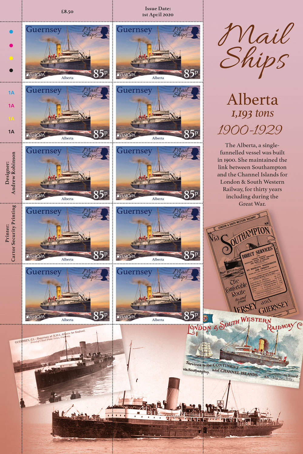 Sheet of 10 (Europa 85p)
